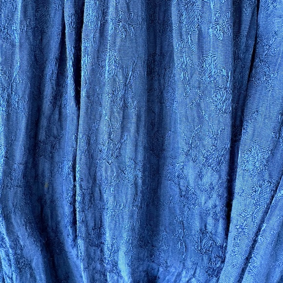 Vintage Anjumun Boho Peasant Navy Blue Skirt Size 6 Floral Embroidered - Picture 9 of 11